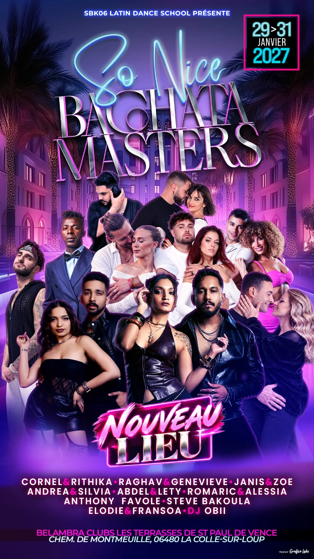 Affiche Officielle SO’ NICE BACHATA MASTERS 2027